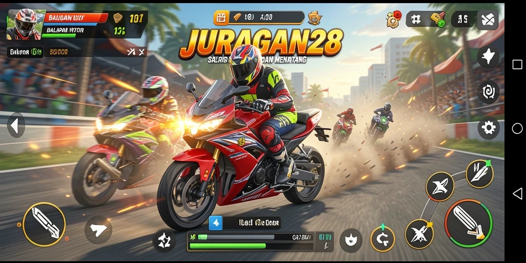 Tampilan gameplay seru dan menantang dari JURAGAN28.