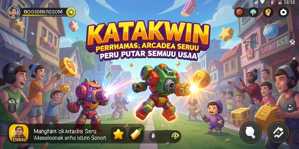 Tampilan seru gameplay KATAKWIN di dunia Arcade.