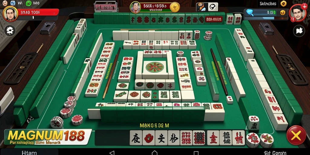 Screenshot gameplay MAGNUM188 menampilkan serunya permainan Mahjong.