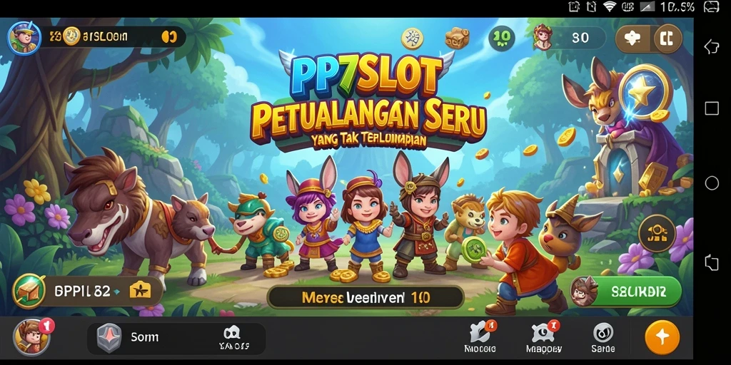 Tampilan gameplay PP7SLOT yang penuh aksi dan petualangan.