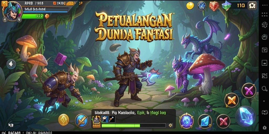 Tangkapan layar gameplay RAFA88 menunjukkan pertarungan epik dengan karakter yang berani.