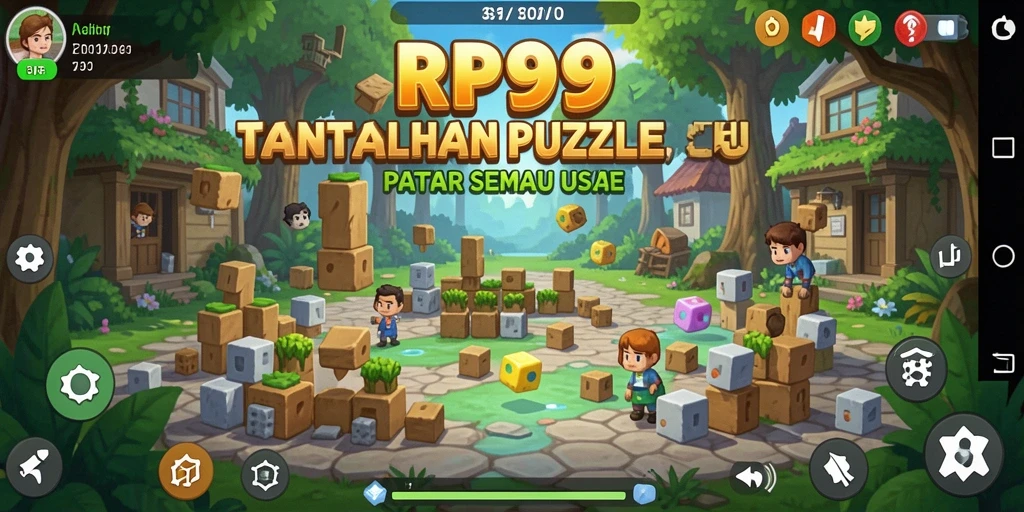 Tampilan gameplay menarik dari RP99 dalam menyelesaikan puzzle.
