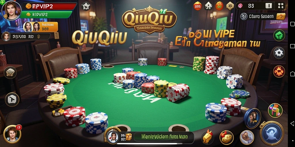 Tampilan gameplay QiuQiu yang seru dan menarik di RPVIP2.