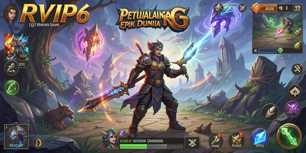 Tampilan gameplay RPVIP6 yang menakjubkan dengan aksi RPG seru.