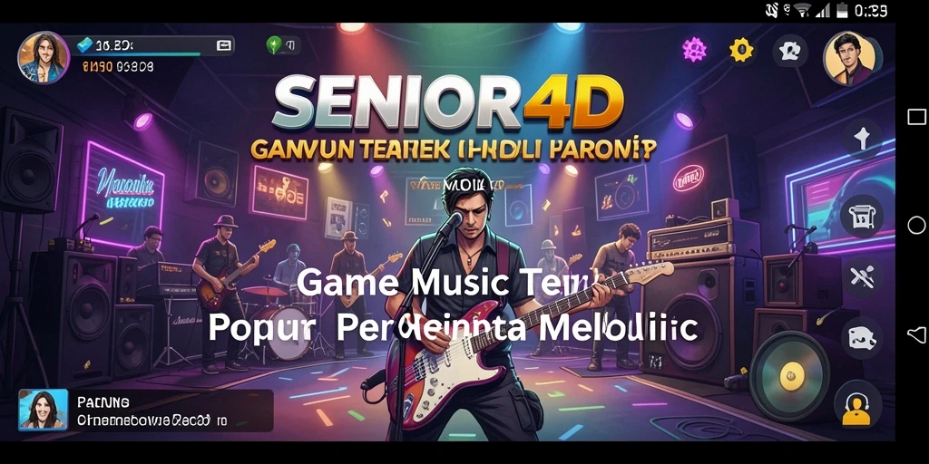 Tampilan gameplay SENIOR4D yang seru dengan berbagai pilihan lagu.