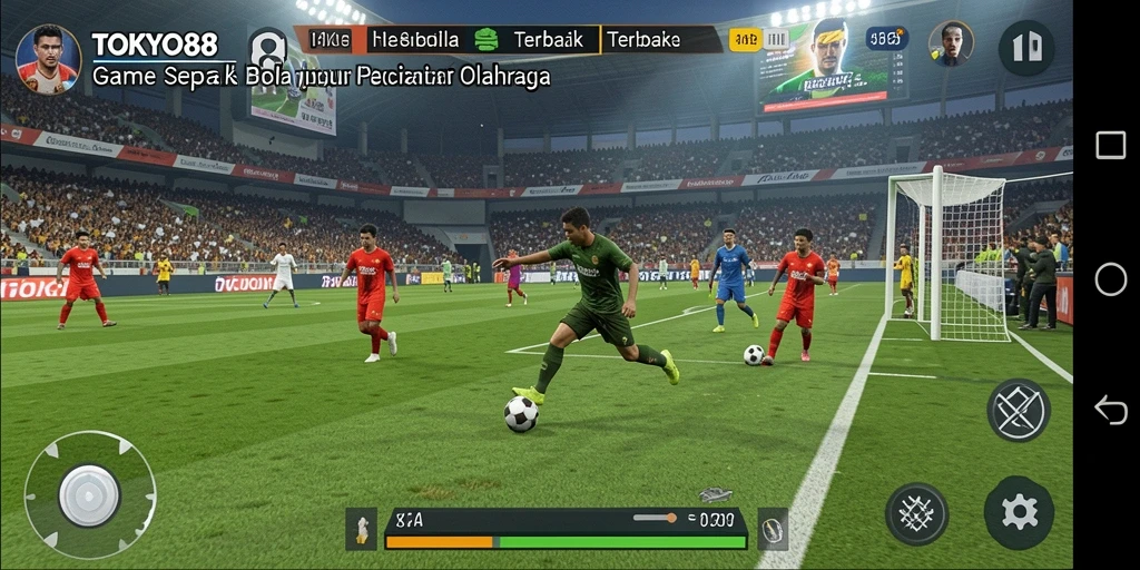 Tampilan gameplay <strong>TOKYO88</strong> yang mendebarkan dengan aksi sepak bola yang seru.