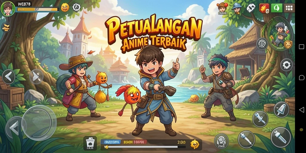 Tangkapan layar gameplay WE878 menunjukkan karakter Anime dalam aksi yang mendebarkan.